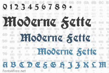 Moderne Fette Schwabacher Font