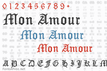 Mon Amour Fraktur Broken Font