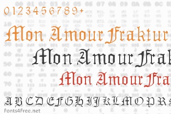 Mon Amour Fraktur Font