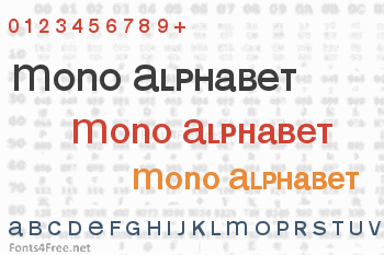 Mono Alphabet Font