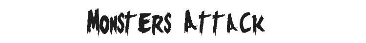 Monsters Attack  Font Preview