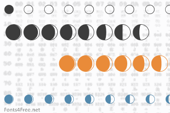 Moon Phases Font