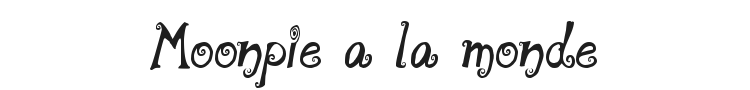 Moonpie a la monde Font Preview