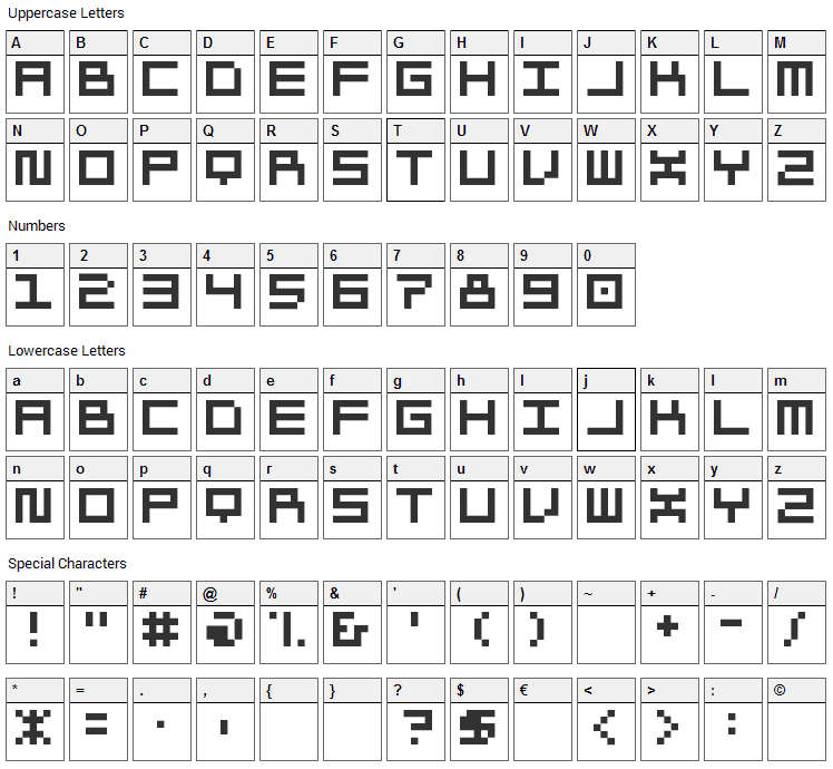 Morohashi Font Character Map