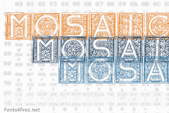 Mosaic Initials Font