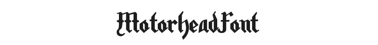 Motorhead Font Preview