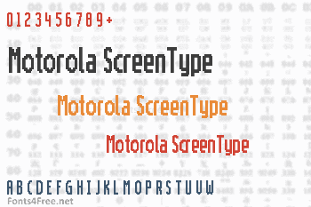 Motorola ScreenType Font