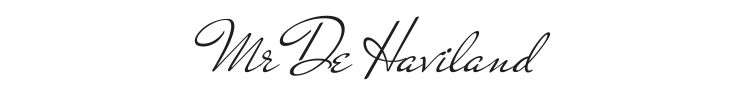 Mr De Haviland Font Preview