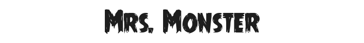 Mrs. Monster Font Preview