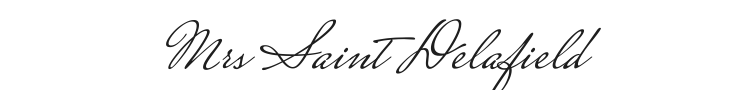 Mrs Saint Delafield Font