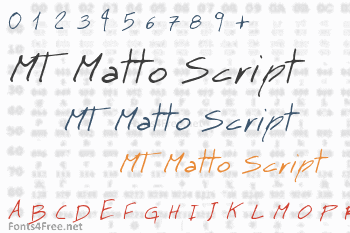 MT Matto Script Font