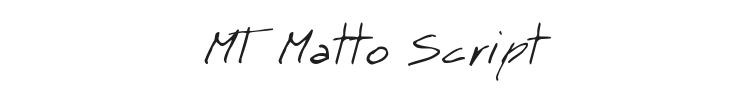 MT Matto Script Font Preview