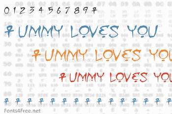 Mummy loves you Font