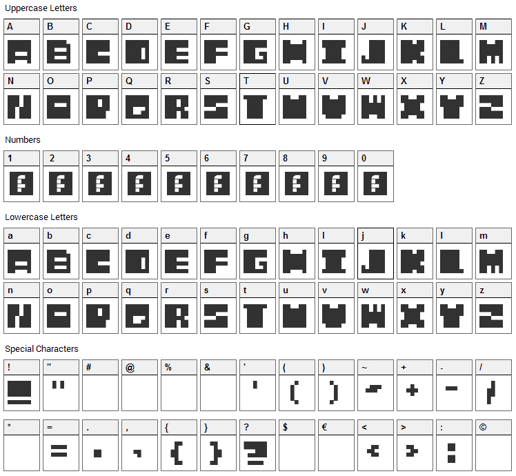 Mustache Bandit Font Character Map