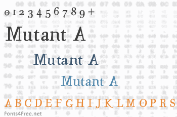 Mutant A Font