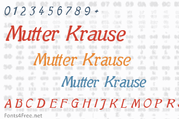 Mutter Krause Font