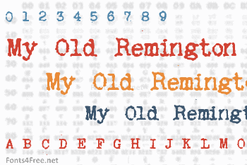 My Old Remington Font