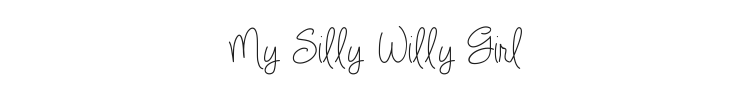 My Silly Willy Girl Font Preview