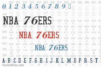 NBA 76ers Font  Download for Free 