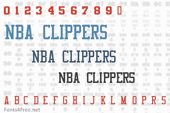 clippers city jersey font