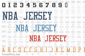 font style for basketball jersey