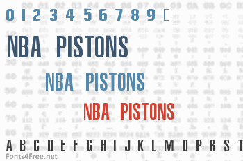 NBA Pistons Font