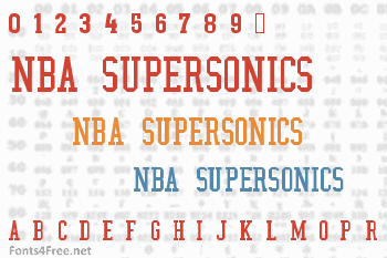 NBA SuperSonics Font