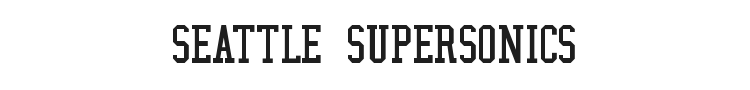 NBA SuperSonics Font Preview