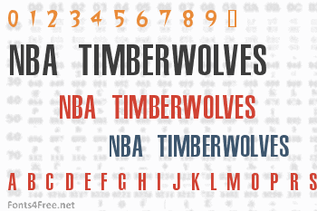 NBA Timberwolves Font