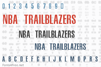 NBA Trailblazers Font