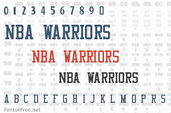 NBA Warriors Font