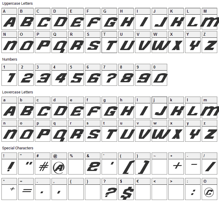 Need for Font Character Map