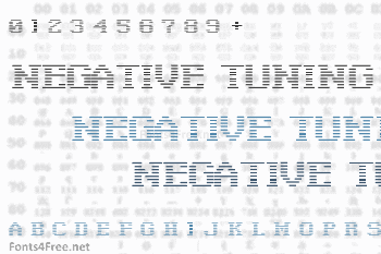 Negative Tuning Font