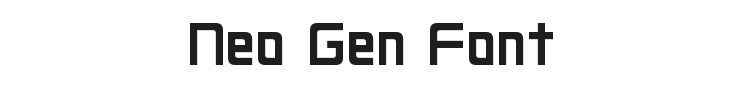 Neo Gen Font Preview