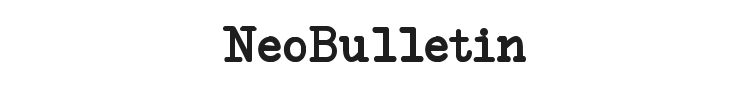 NeoBulletin Font