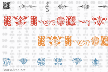 Neoclassic Fleurons Font