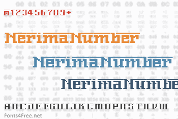 NerimaNumber Font