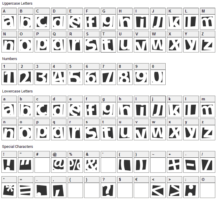 New Facebook Font Character Map