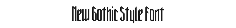 New Gothic Style Font Preview