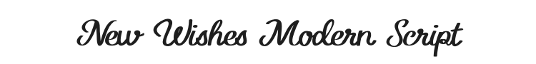 New Wishes Modern Script Font Preview