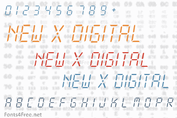 New X Digital Font