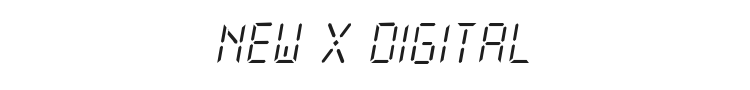 New X Digital Font