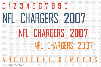 NFL Chargers 2007 Font