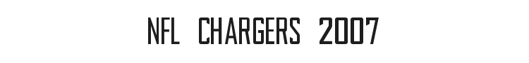 NFL Chargers 2007 Font