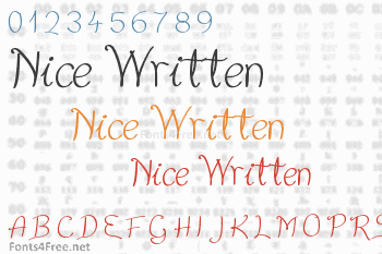 Nice Written Font