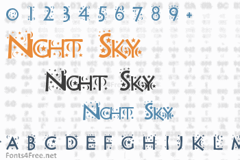 Night Sky Font