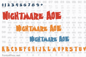 Nightmare AOE Font