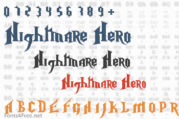 Nightmare Hero Font