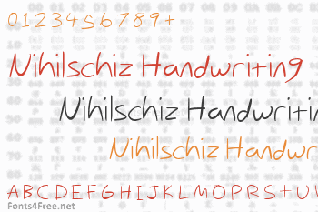 Nihilschiz Handwriting Font