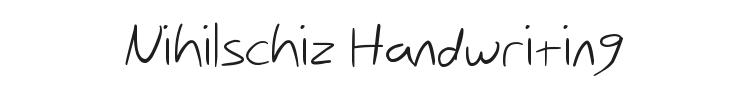 Nihilschiz Handwriting Font